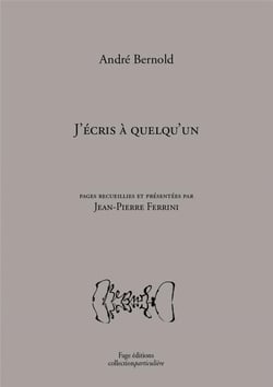 J'écris à quelqu'un
