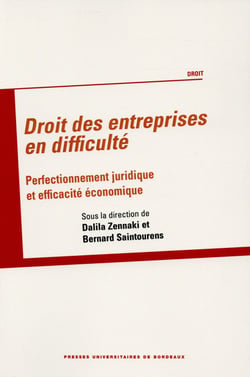 Droit des entreprises en difficulte perfectionnement juridique et efficacite eco