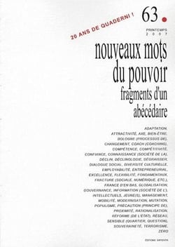 QUADERNI n.63 : nouveaux mots du pouvoir - fragments d'un abécédaire