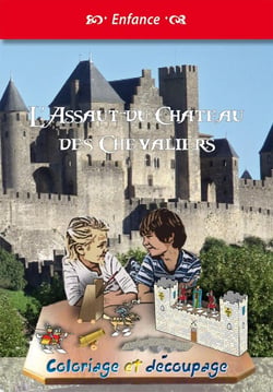 L'assaut du château des chevaliers - coloriage et découpage