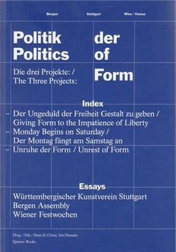 Politics of form /anglais/allemand