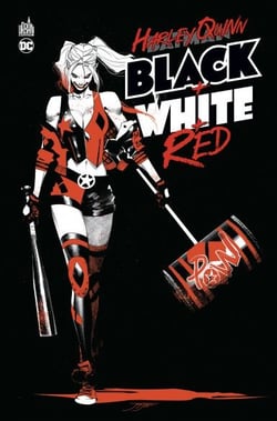 Harley Quinn black + white + red
