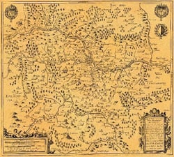 REGION DE METZ EN 1617 50 CM X 38 CM