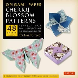 Origami paper cherry blossoms patterns large 8 1/4