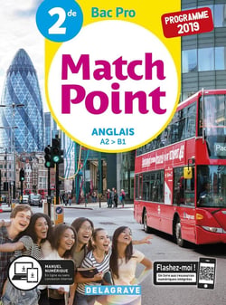 Match Point Anglais 2de Bac Pro (2019) - Pochette élève