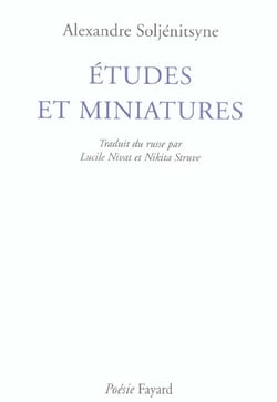 Études et miniatures