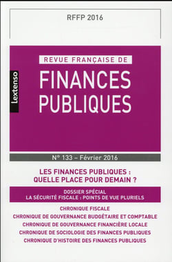Revue francaise de finances publiques n.133