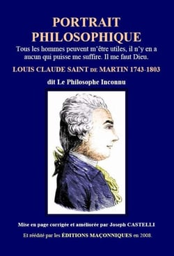 Portrait philosophique - louis claude saint de martin 1743-1803 dit le philosophe inconnu