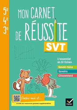 Mon carnet de réussite SVT - 5e, 4e, 3e