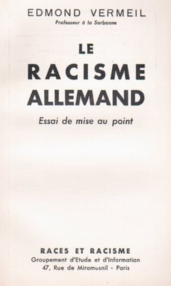 Le racisme allemand - essai de mise au point