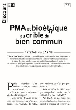 PMA et bioéthique au crible du bien commun