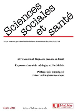 Revue sciences sociales et sante n.33-1 - mars 2015