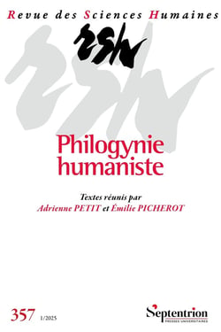 Revue des Sciences Humaines n.357 : Philogynie humaniste