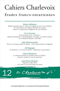 Cahiers Charlevoix 12 : Études franco-ontariennes