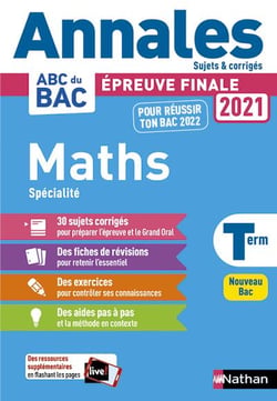 Annales ABC du bac - sujets & corrigés Tome 23 : mathématiques : terminale (édition 2020)
