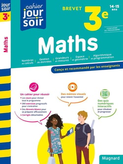 Cahier du jour / cahier du soir : maths - 3e - brevet