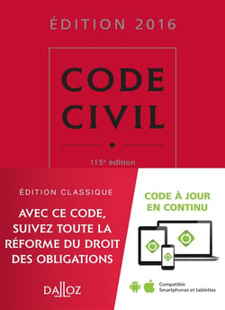 Code civil (édition 2016)