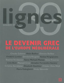 REVUE LIGNES n.39 : le devenir grec de l'Europe néolibérale