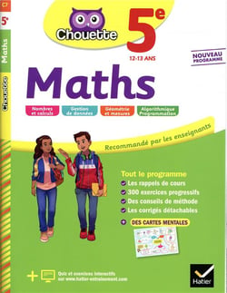 Chouette entraînement Tome 7 : maths - 5e - cahier d'entraînement et de révision