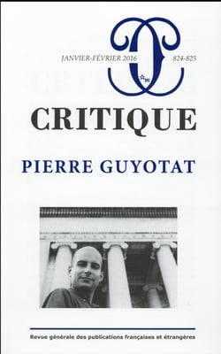 Revue Critique n.824/825 : Pierre Guyotat