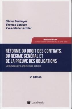 Réforme du droit des contrats, du régime général et de la preuve des obligations (2e édition)