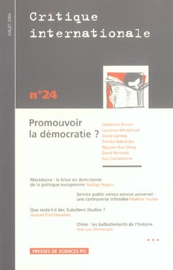 Revue critique internationale n.24 - promouvoir la démocratie ?