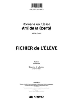 LECTURE EN TETE - AMI DE LA LIBERTE - LECTURE CYCLE 3 (FICHIER)