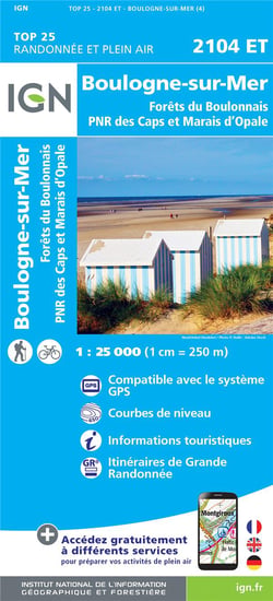 2104ET - Boulogne-sur-Mer, Forêts du Boulonnais, PNR des Caps et Marais d'Opale