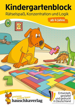 Kindergartenblock: Rätselspaß, Konzentration und Logik