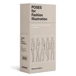 100 pose cards - women's figure templates for fashion illustration