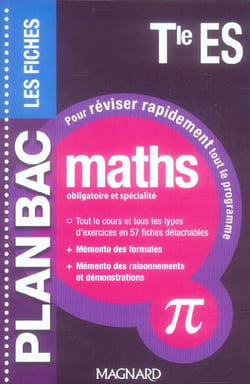 Les fiches - maths - terminale - série es - enseignement obligatoire et de spécialité
