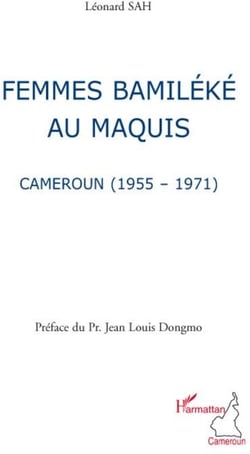 Femmes bamileke au maquis - Cameroun 1955-1971