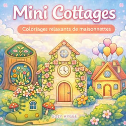 Mini cottage : Coloriages relaxants de maisonettes