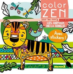 Color zen pour les mini'z - les animaux de la jungle