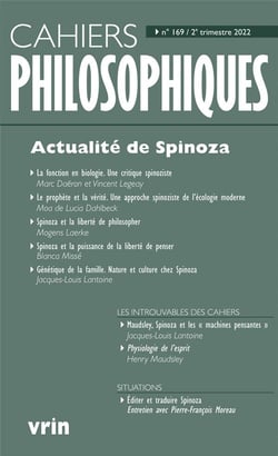 Cahiers philosophiques n.169 : actualité de Spinoza