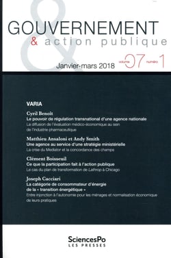 Revue gouvernement et action publique n.7/1