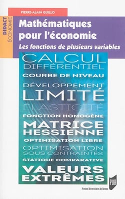 Mathématiques pour l'économie - les fonctions de plusieurs variables