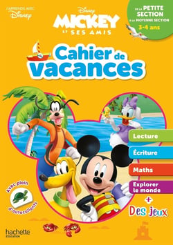 Mickey - cahier de vacances - de la petite section à la moyenne section