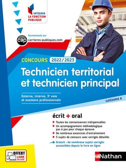 Concours technicien territorial et technicien principal (édition 2022/2023)