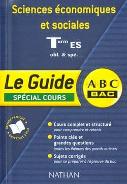 Sciences economiques et sociales - terminale es - enseignement obligatoire et de specialite - cours