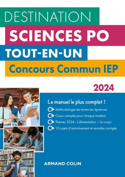 Destination Sciences Po : concours commun IEP - tout-en-un (édition 2024)