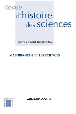 Revue d'histoire des sciences n.78/2 : Malebranche et les sciences