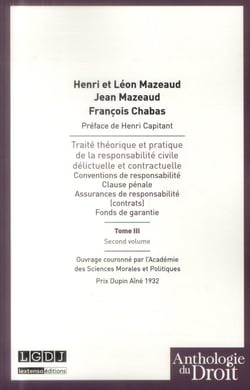 Traité théorique et pratique de la responsabilité civile délictuelle et contractuelle t.3 - second volume
