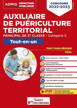 Concours auxiliaire de puériculture territorial : catégorie C - tout-en-un - concours 2022-2023