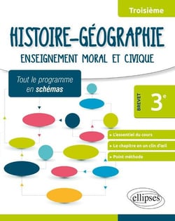 Tout le programme en schémas : histoire-géographie - enseignement moral et civique - brevet 3e