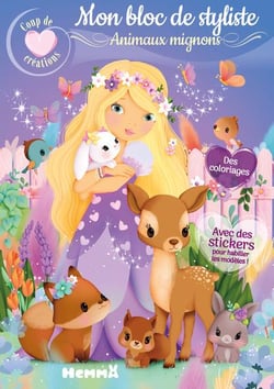 Coup de coeur creations - mon bloc de styliste - princesses et animaux mignons