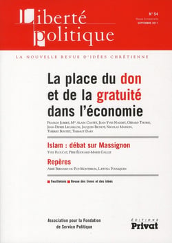 REVUE LIBERTE POLITIQUE n.54 : la place du don et de la gratuité dans l'économie