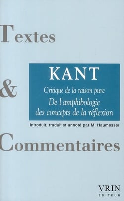 Critique de la raison pure - de l'amphibologie des concepts de la réflexion