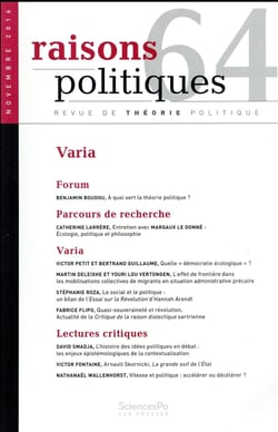 Revue raisons politiques n.64