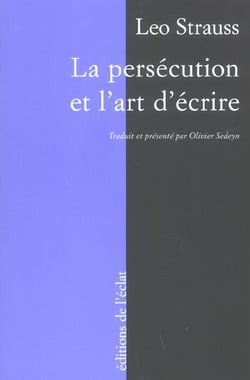 La persecution et l'art d'ecrire